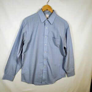 Brooks Brothers Men's 346 Long Sleeve Plaid Dress Shirt 15 1/2-4/5